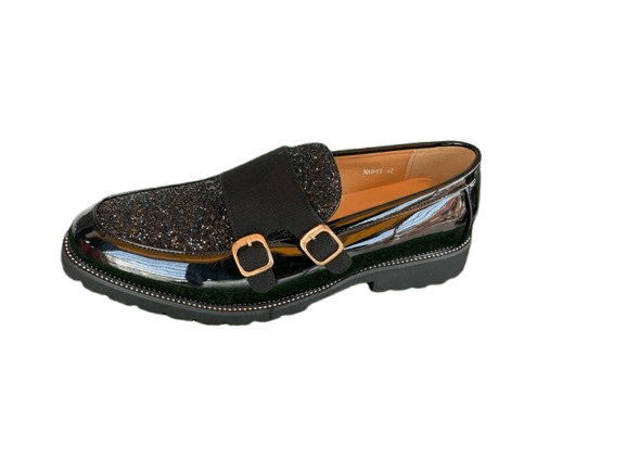 Mirrow leather half-shoe