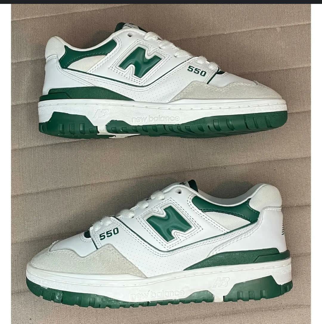 White Green New Balance sneaker